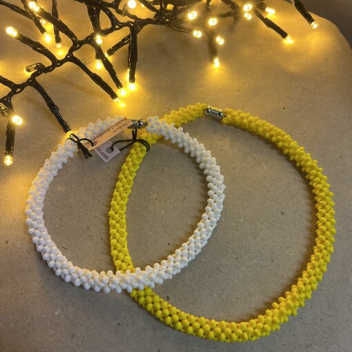 korálkový náhrdelník Thick Square Rope Alike Necklace